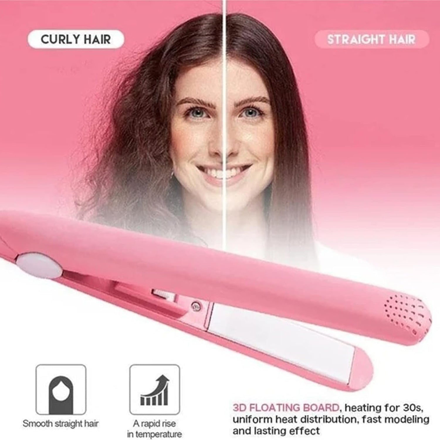 Beauty and Personal Care Professional Ceramic Plate Mini Hair Styler Straightener and Curler Beauty and Personal Care Professional Ceramic Plate Mini Hair Styler Straightener and Curler